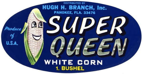 Super Queen White Corn Label