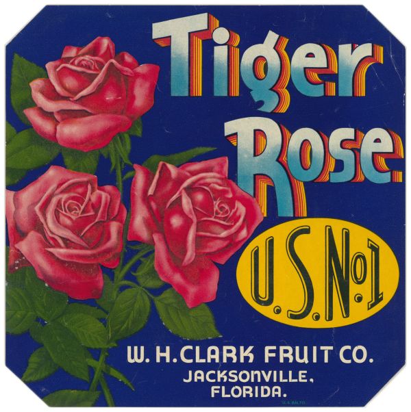 Tiger Rose Fruit Label