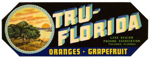 Tru-Florida Oranges and Grapefruit Label