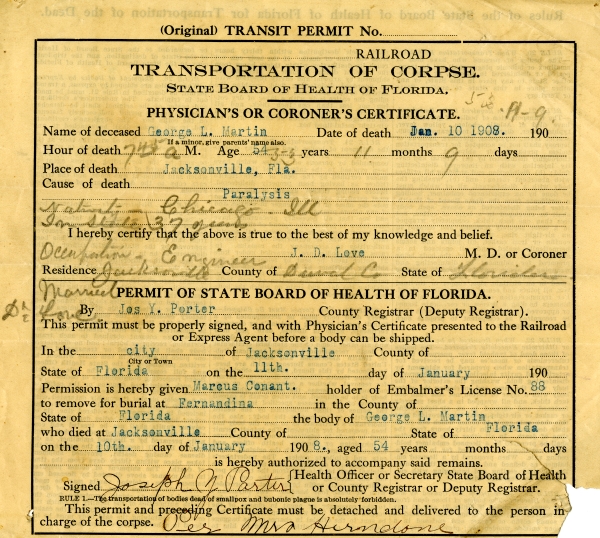 Martin, George L. permits