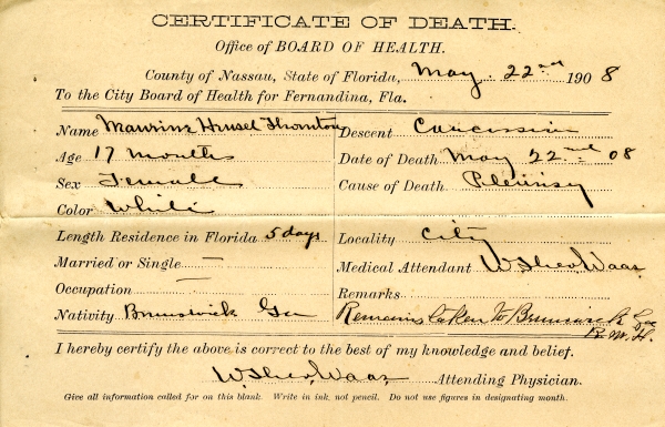 Thomton, Maurine Hensel death certificates