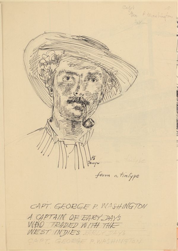 Sketch of Captain George P. Washington by Philip Ayer Sawyer