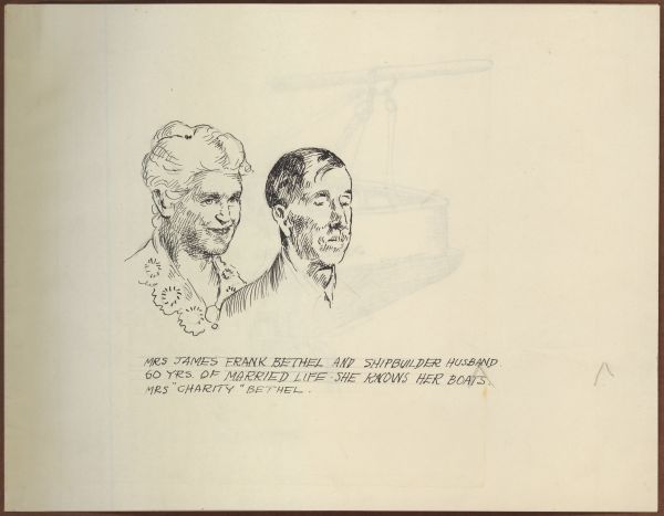 Sketch of Mr. and Mrs. James Frank Bethel by Philip Ayer Sawyer, 1938