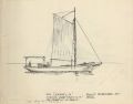 Sketch of the Schooner Charry M. by Philip Ayer Sawyer, 1938