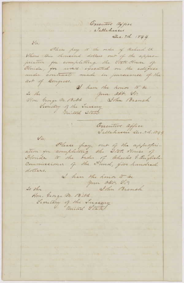 Letterbook of Governor John Branch, 1844-1845