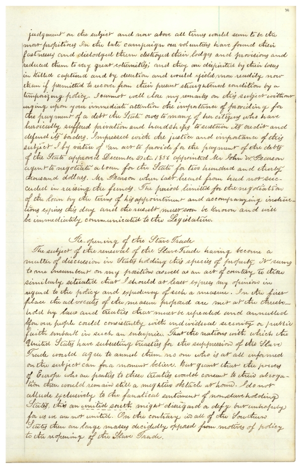 Letterbook of Governor Madison S. Perry, 1857-1859