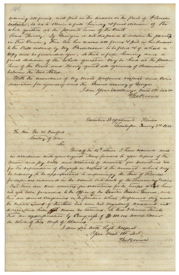 Letterbook of Governor Thomas Brown, 1849-1853