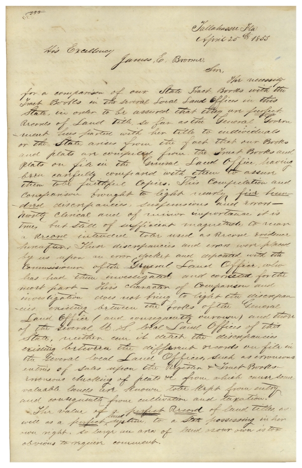 Letterbook of Governor James E. Broome, 1853-1857