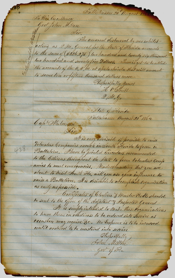 Letterbook of Governor John Milton, 1861-1865