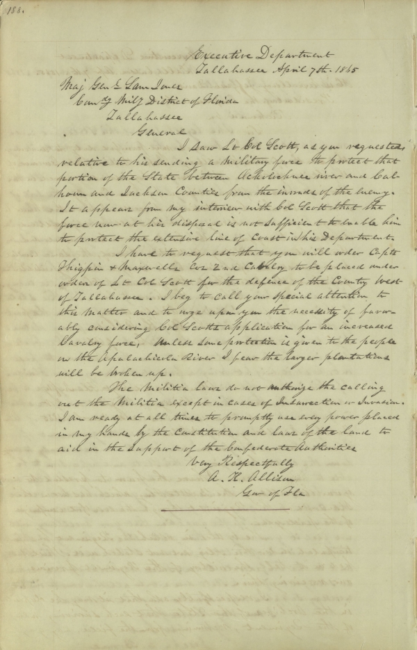 Letterbook of Governor Abraham K. Allison, 1865