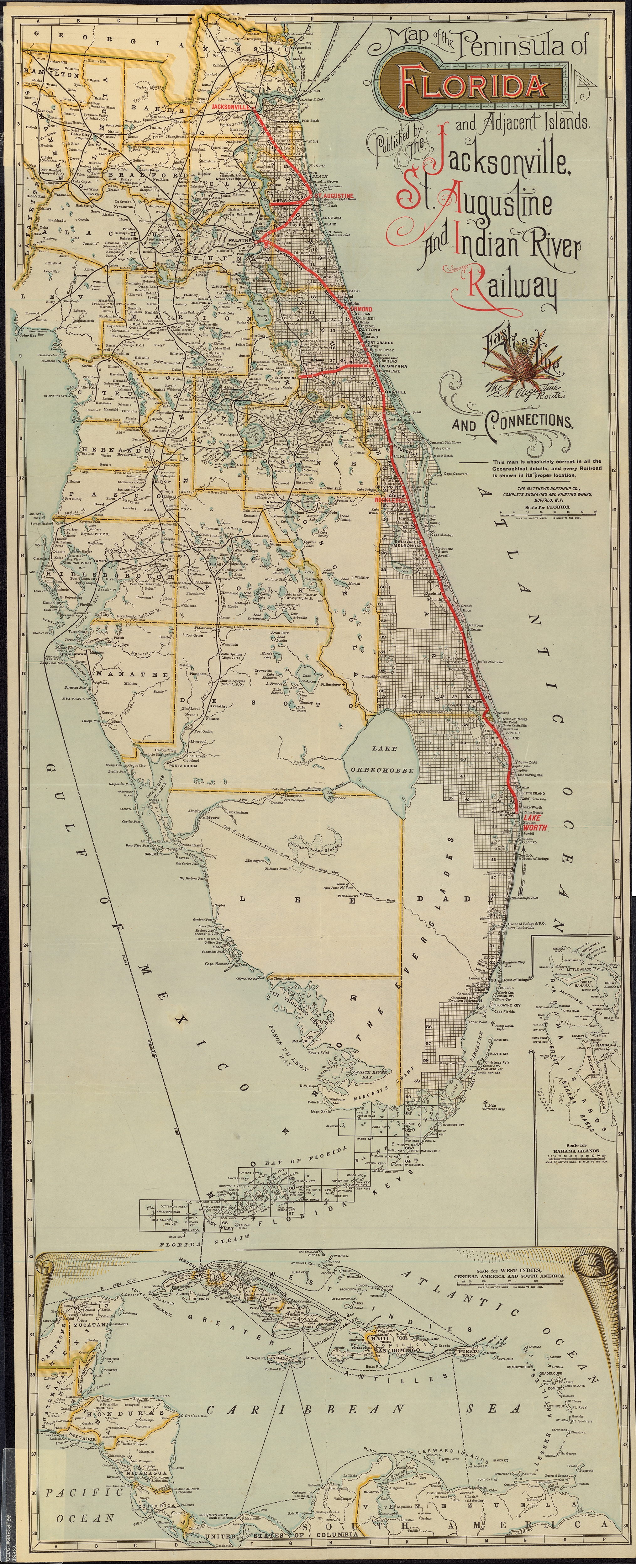 East Coast Line: Florida Peninsula, 1892