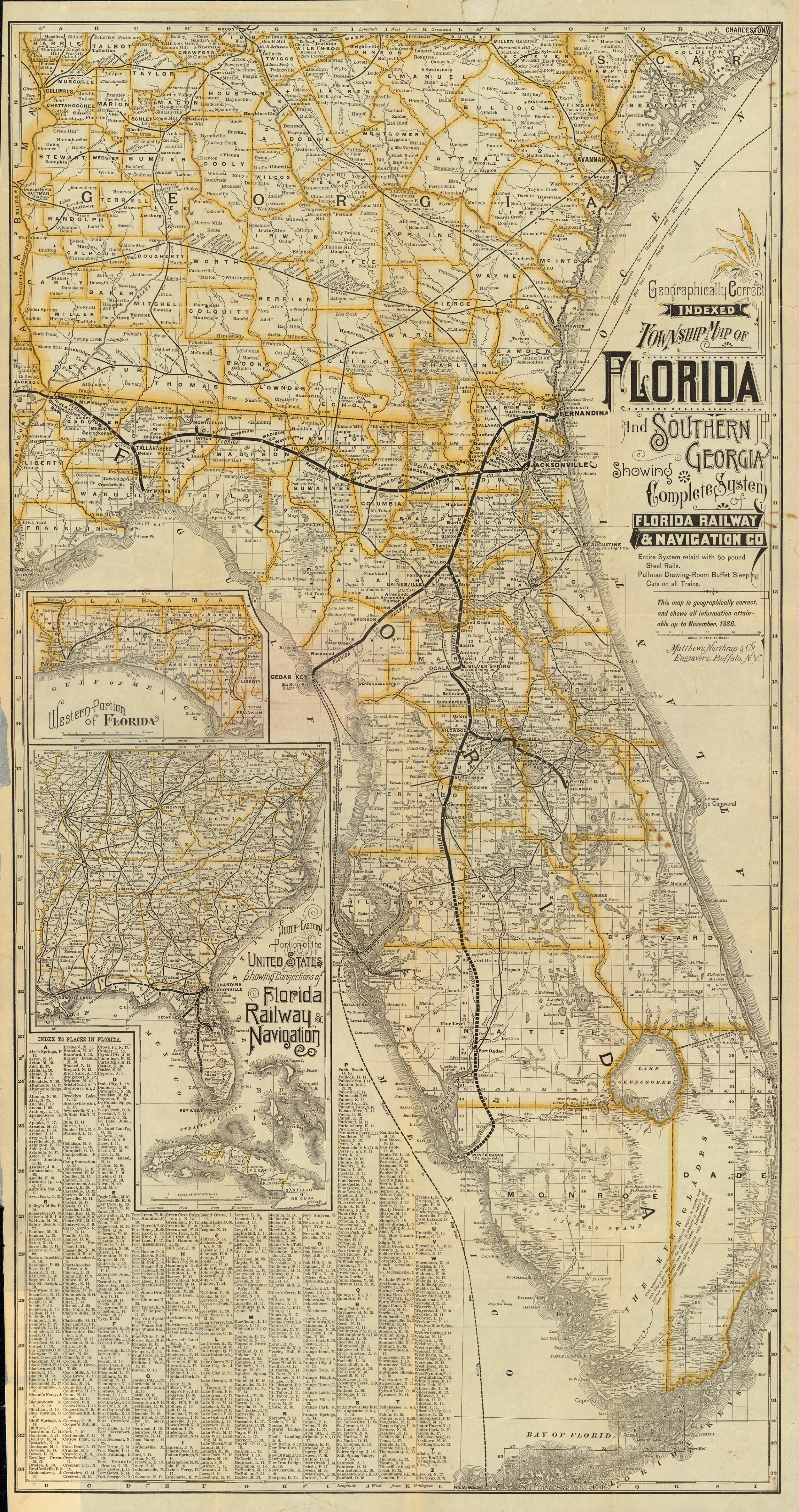 Florida Railroad & Navigation Co.: Florida and South Georgia, 1886