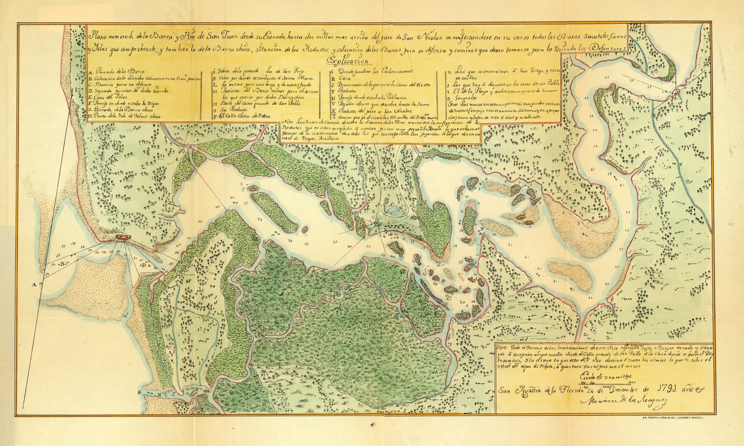 Map of the St. Johns River, 1791
