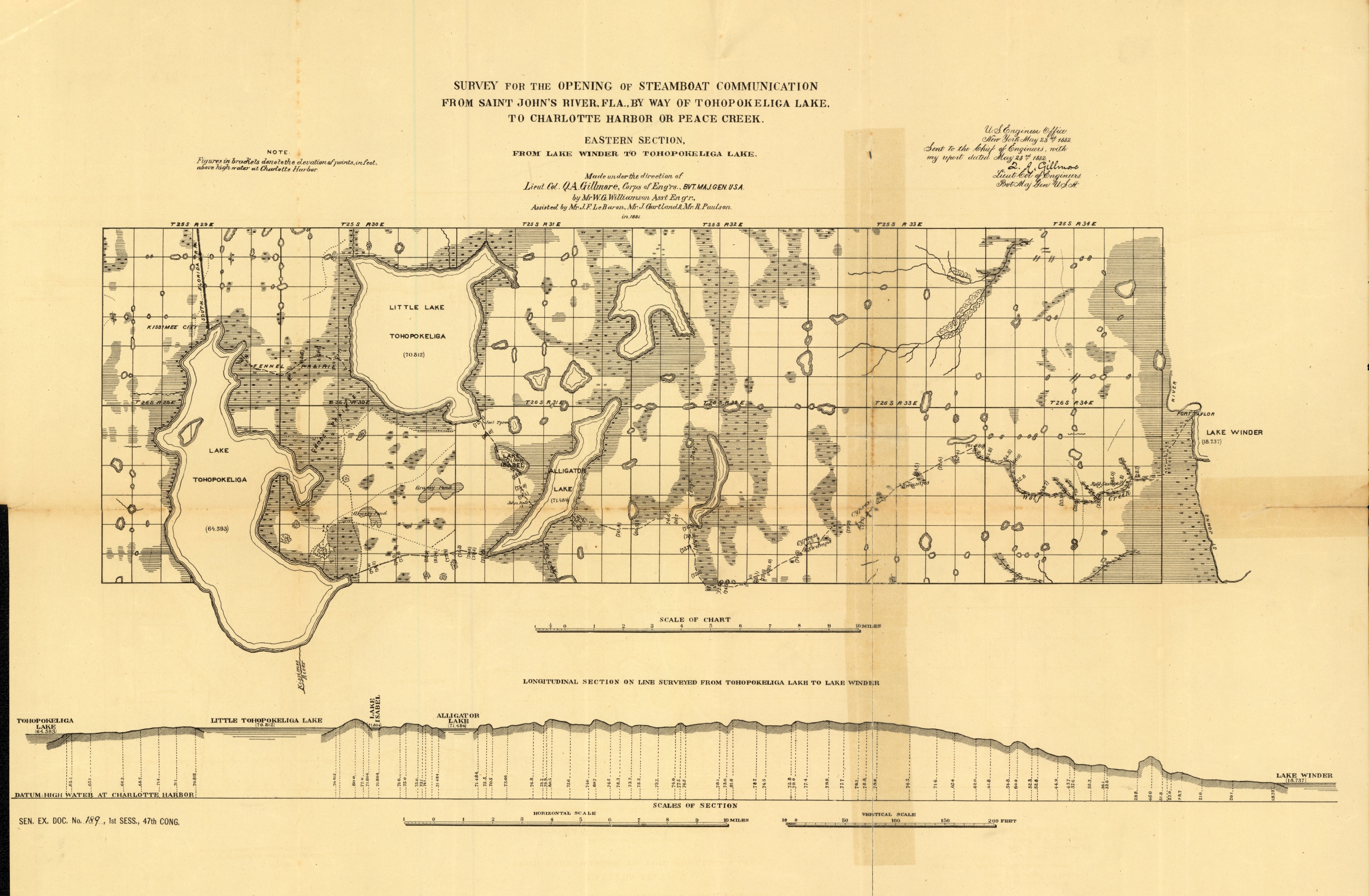 Survey of Eastern Steamboat Routes from the St. Johns River, 1882