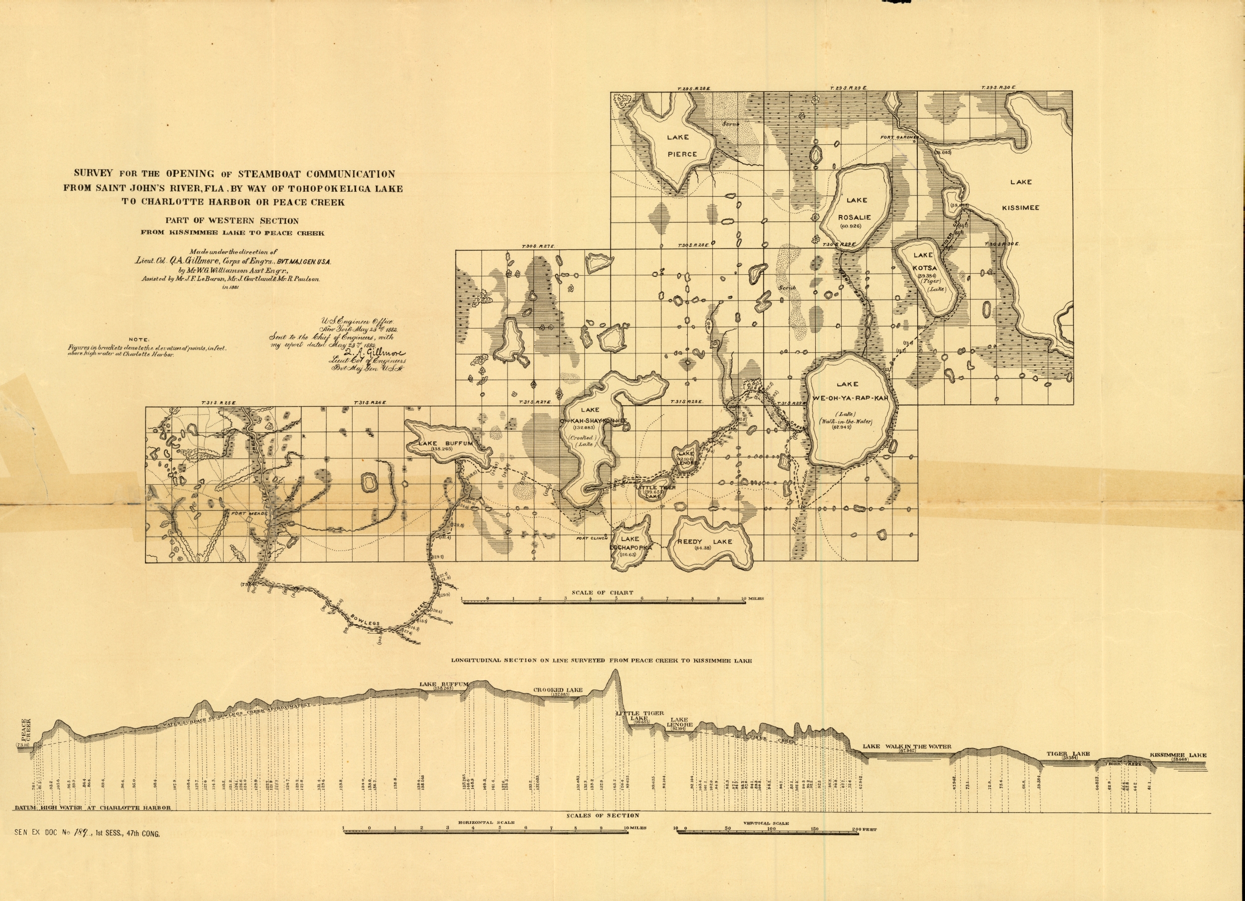 Survey of Western Steamboat Routes from the St. Johns River, 1882