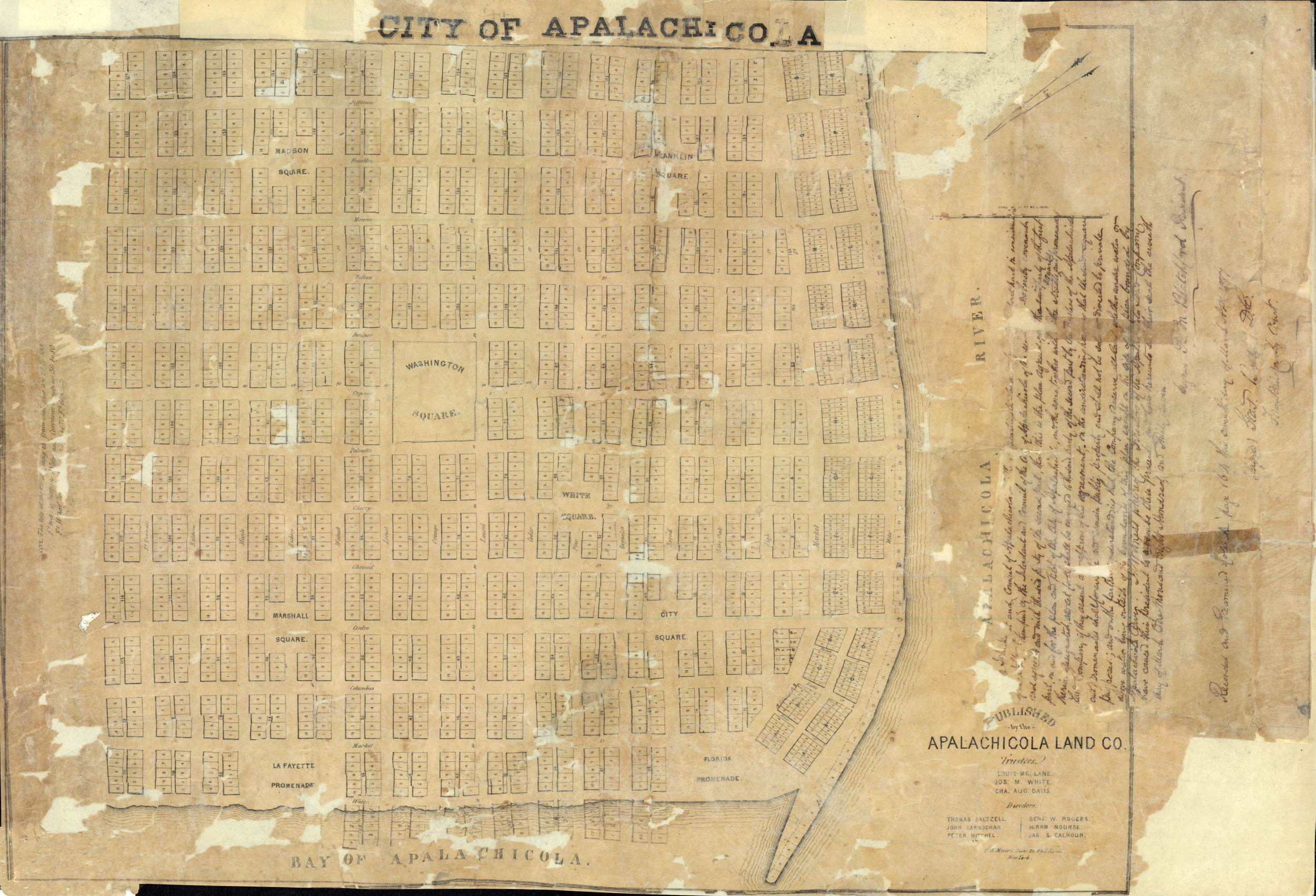 Plan of Apalachicola, 1835