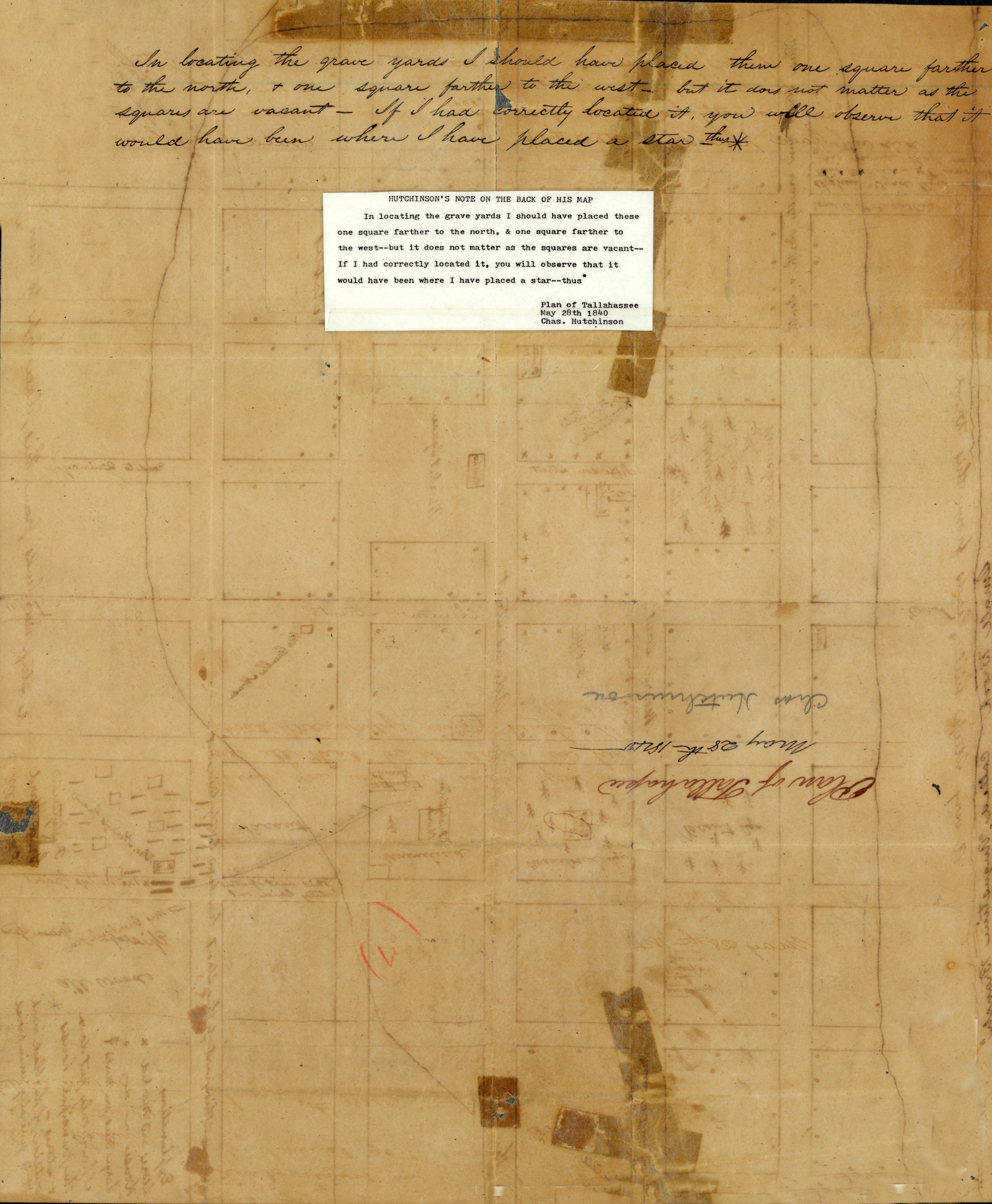 Plan of Tallahassee, 1840