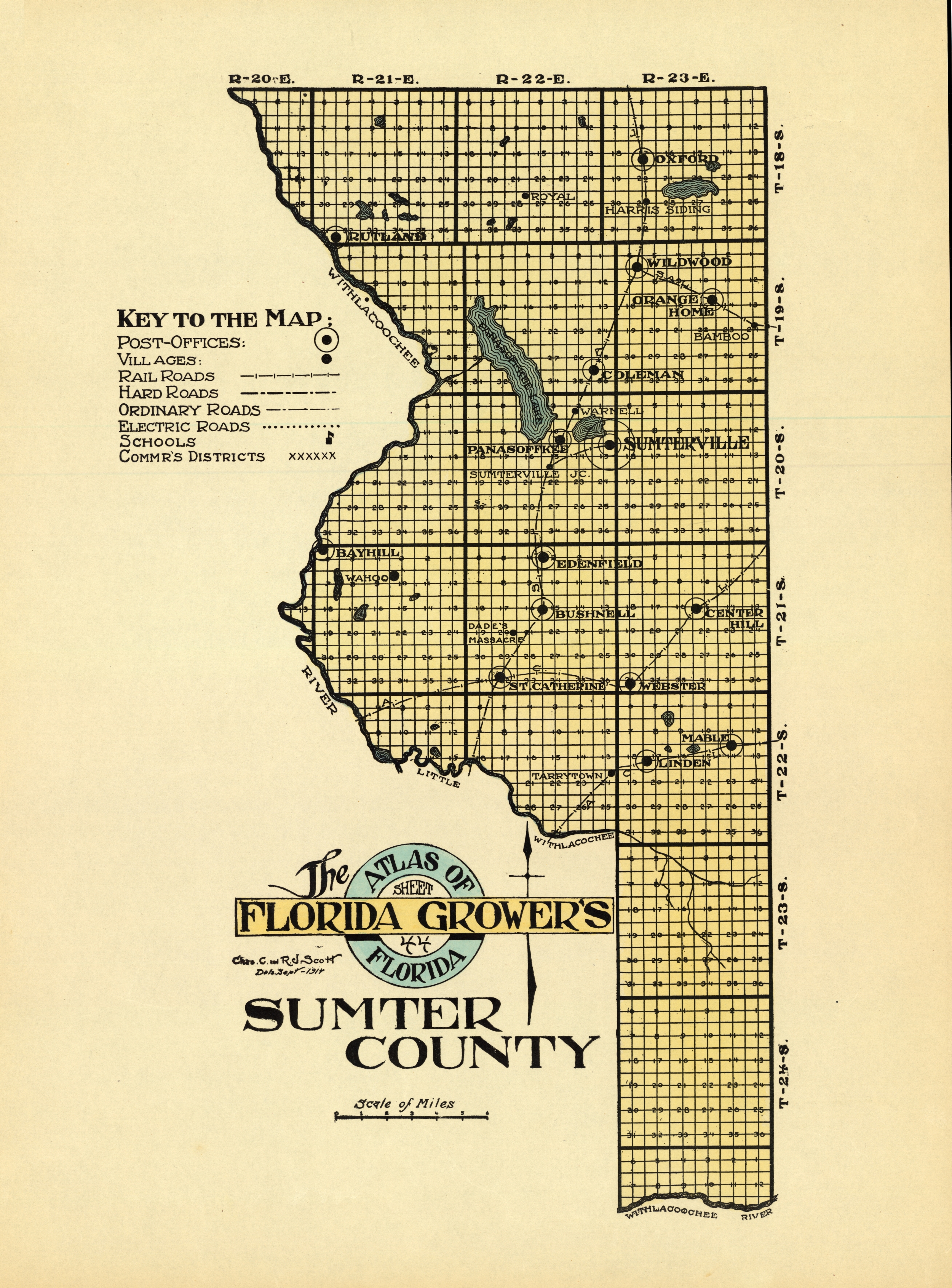 Map of Sumter County, 1914