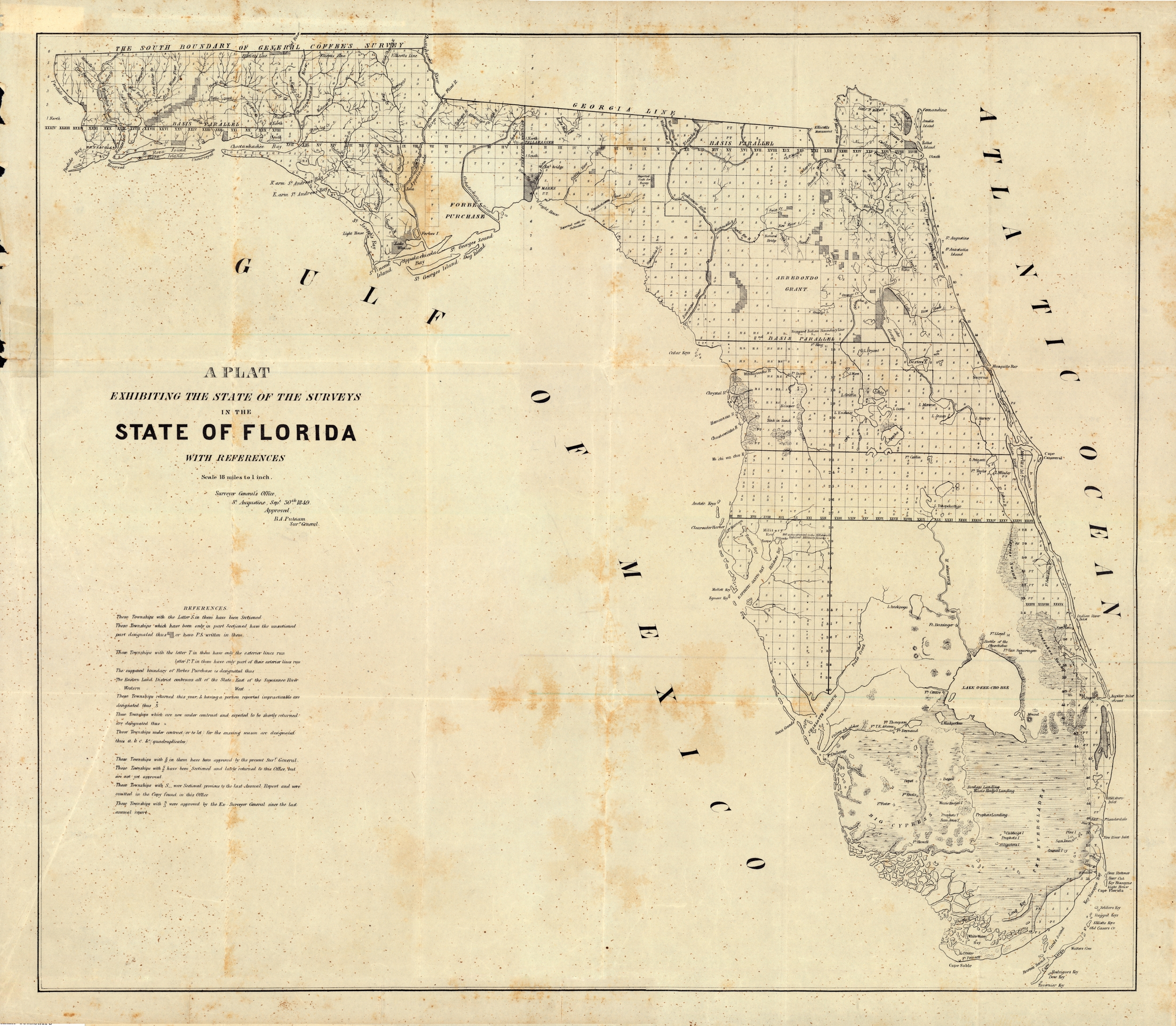 State of the Surveys of Florida, 1849