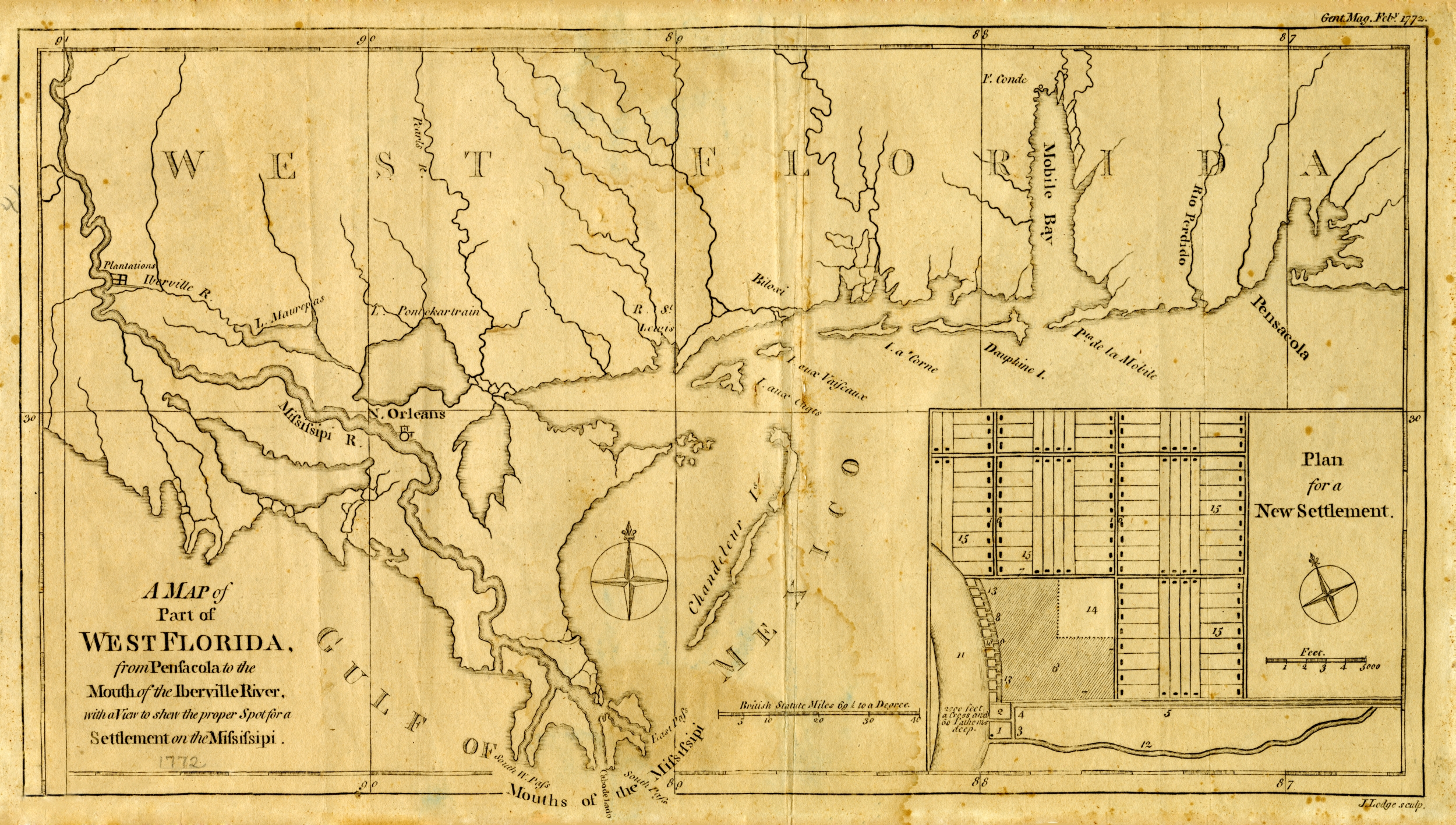 Map of West Florida, 1772