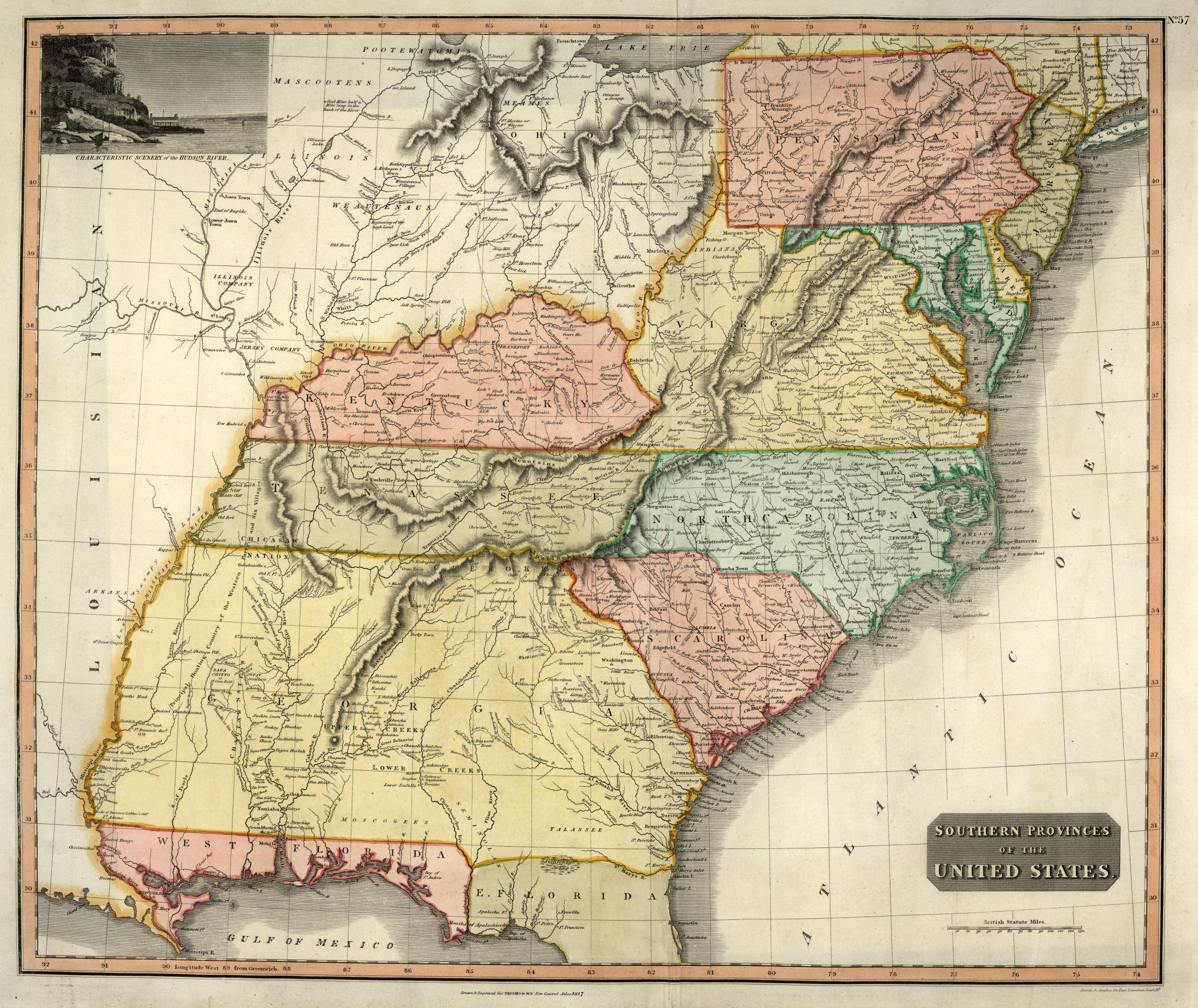 Southern Provinces of the United States, 1817