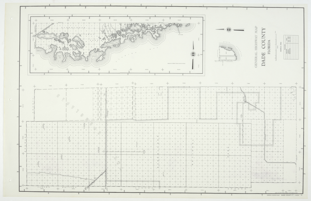 State Road Department Map of Dade County, 1955