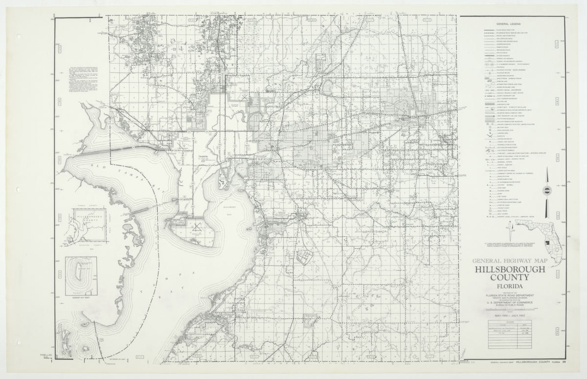 State Road Department Map of Hillsborough County, 1955