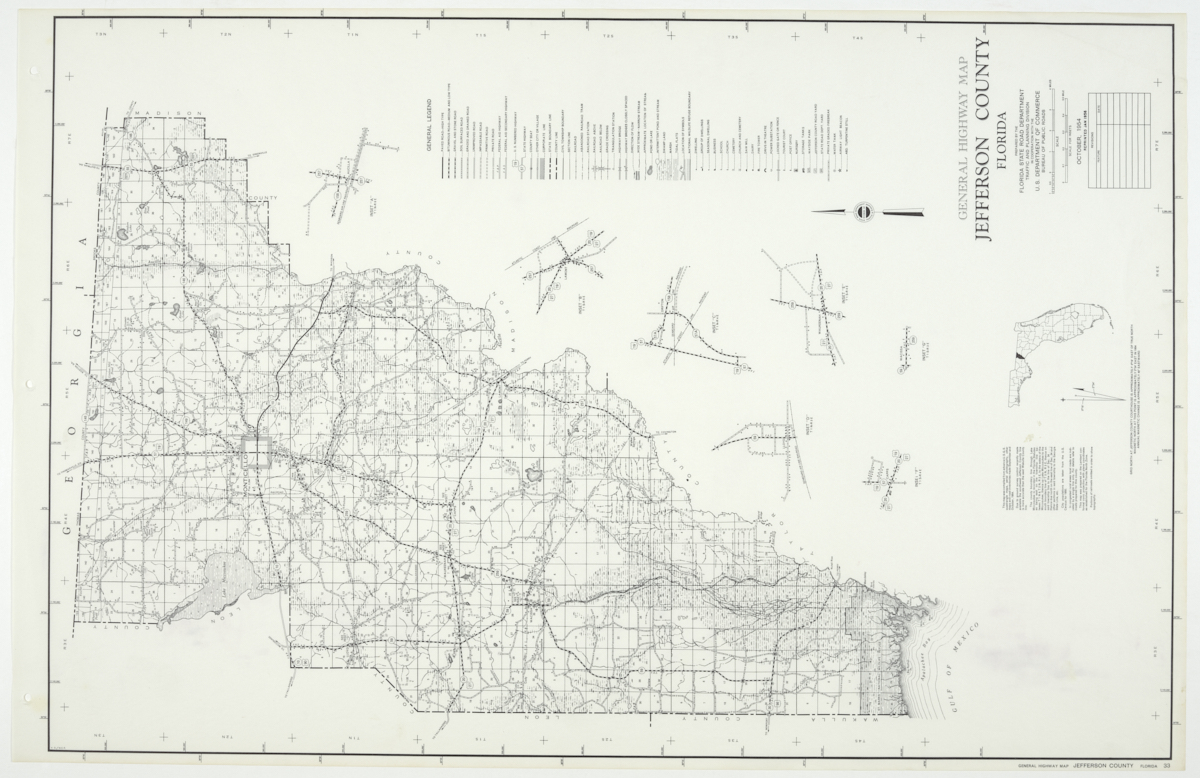 State Road Department Map of Jefferson County, 1955