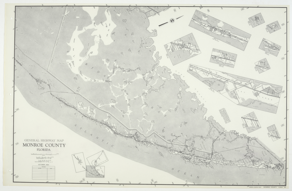 State Road Department Map of Monroe County, 1955