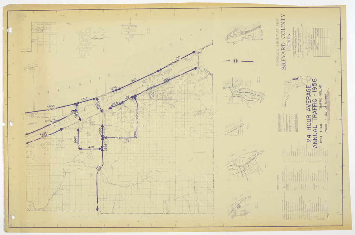 State Road Department Map of Santa Rosa County, 1956