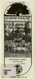 33rd Annual Florida Folk Festival Brochure, 1985
