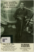 36th Annual Florida Folk Festival Brochure and Poster, 1988