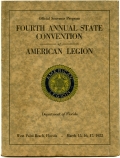 Official Souvenir Program of the Fourth Annual State Convention of American Legion, 1922