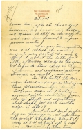 Letter from Kaye to Louise Webber Regarding the Great Miami Hurricane, 1926