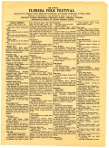 6th Annual Florida Folk Festival Schedule, 1958