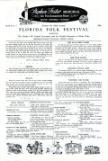 9th Annual Florida Folk Festival Schedule, 1961