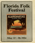 42nd Annual Florida Folk Festival Program, 1994