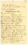 Letter from S.B. Vining of Plant City to Governor Doyle Carlton Regarding Bank Failures, 1929