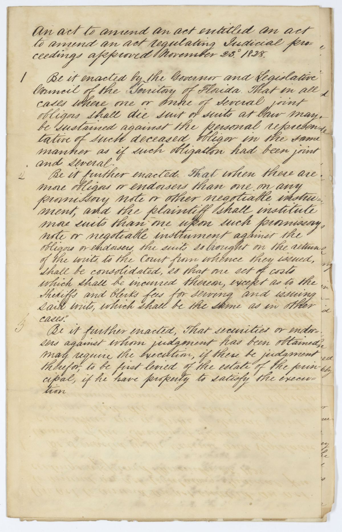 Draft of an Act to Amend an Act Regulating Judicial Proceedings, 1843