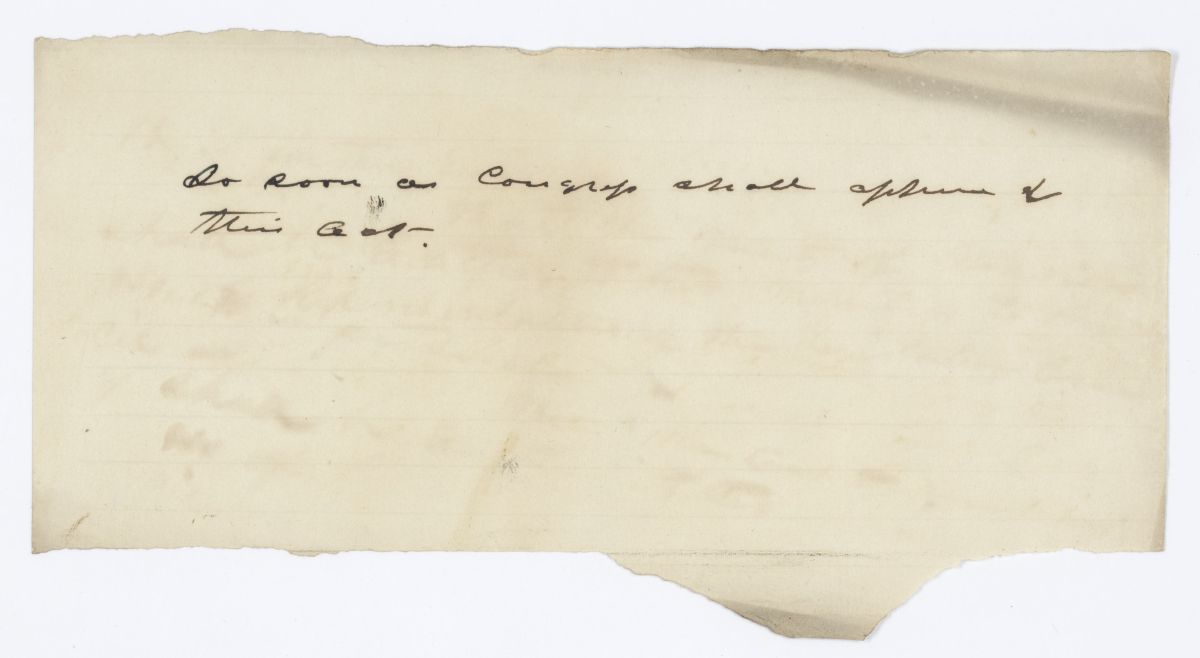 Draft Amendment to an Unknown Act of the Territorial Legislative Council, circa 1844