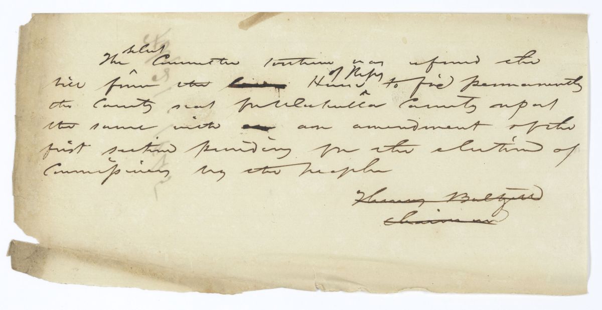 Report of the Select Committee to Whom Was Referred a Bill to Permanently Fix the County Seat of Wakulla County, 1845