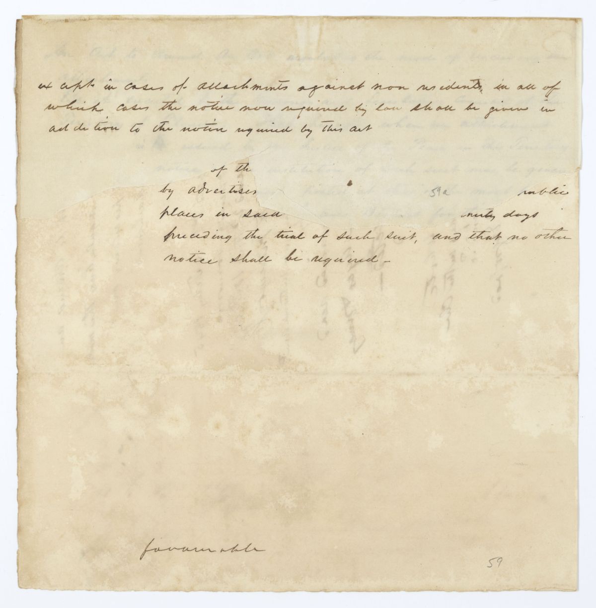 Draft of an Act to Amend an Act Regulating the Mode of Proceeding on Attachments, 1845