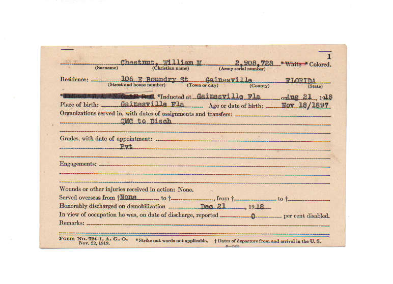 William M Chestnut