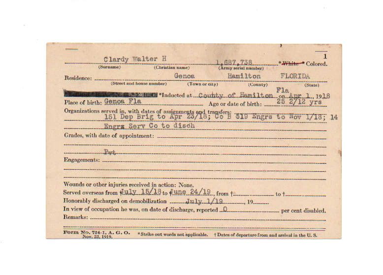 Walter H Clardy