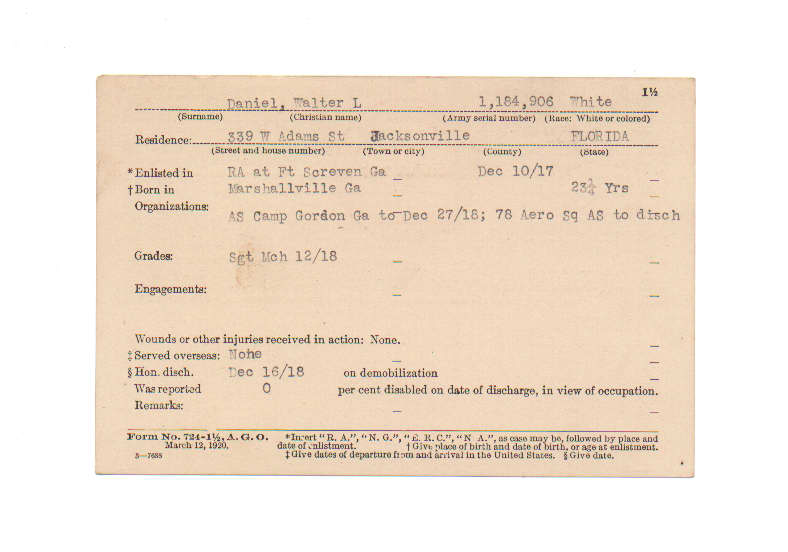 Walter L Daniel