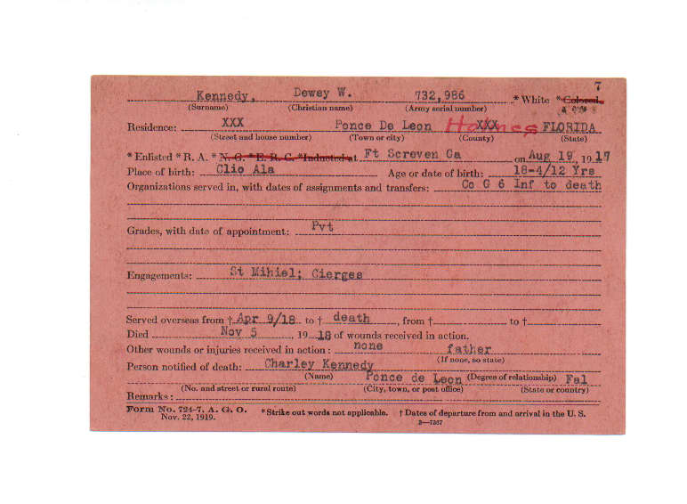 Dewey W Kennedy