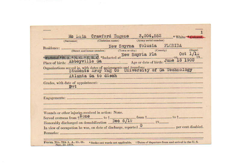 Crawford Eugene McLain