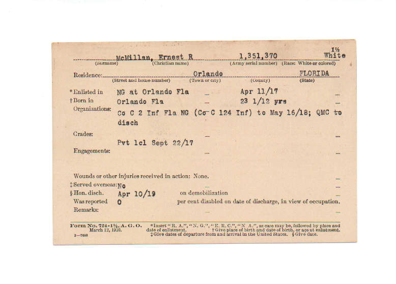 Ernest R McMillan