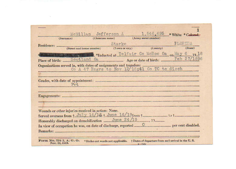 Jefferson A McMillan