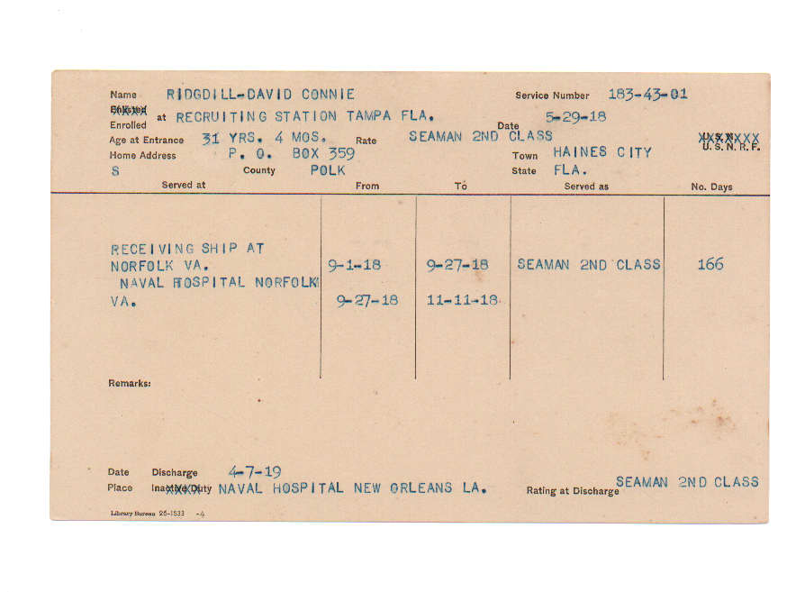 David Connie Ridgdill